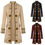 Retro Vintage Punk Gothic Medieval Coat Cosplay Costume Tuxedo Vampire Gentleman Men's Pirate Royal Steampunk Halloween Carnival Masquerade Event / Party Adul