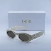 DIOR CD DIAMOND R1I 50F0 Ivory/Dark Brown 52-21-145 Sunglasses New Authentic