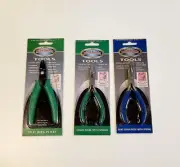 3 New Bead Buddy Bent Chain Nose Split Ring Spring Pliers Tool Jewelry