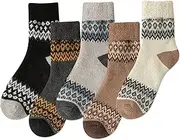 [IIG] Bighand Cat 6 Pairs Men Dress Socks Funky Colorful Pattern Combed Cotton Crew Socks