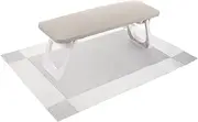 DRESSOOS Nail Art Hand Rest Cushion Ergonomic Manicure Arm Support for Nail Desk Durable and Smooth Material for Salon and DIY Reduces Wrist Fatigue Includes Desk Mat