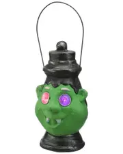 National Tree Company 12 Green Ghoul Lantern with LED Lights