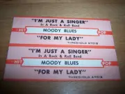 2 Moody Blues I'm Just A Singer / For My Lady Jukebox Title Strips
