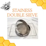 Stainless Steel Strainer Double Sieve Mesh Filter Honey Bee Equipment