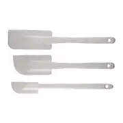 3pc Avanti Spatula Kitchen Baking Utensil w/ Plastic Handle - White