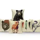 Cute Tiger Bear Panda Cushion Case Decor Pillows Animal Sofa Bed Cushions Cover