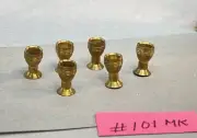 Dollhouse miniature 1/12th scale brass goblets #101mk