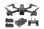 Elinz RC Drone 4K Photo Foldable 2K FPV Dual Camera 2.4Ghz WiFi Quadcopter Brush Motor 1080P 3x Batteries