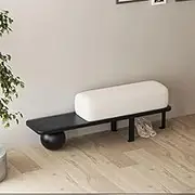 Creative Sofa Bench Upholstered Shoe Rack Bench Shoe Changing Stool Modern Ottoman Bench for The End of Bed Metal Base for Living Room Bedroom Entryway Hallway(100 * 35 * 45cm, A)