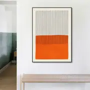 Minimalist Orange & Black Poster Wall Art
