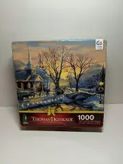 Thomas Kinkade 1000 Piece Ceaco Jigsaw Puzzle, Holiday Evening Sleigh Ride NEW