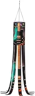 Halloween Garden Music Green Guitar Windsock Lights Halloween Lighted Windsock for Patio Yard Pathway Party Decor