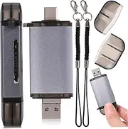 Multi-Function Card Reader Keychain USB c Card Reader Micro Portable for Home Office Friends