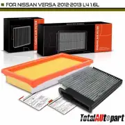 1x Engine & 1x Activated Carbon Cabin Air Filter for Nissan Versa 2012-2013 1.6L (for: Nissan)