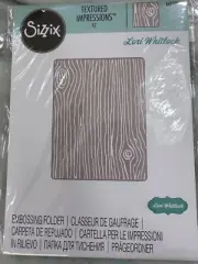 Lori Whitlock Textured Impressions A2 Woodgrain Embossing Folder