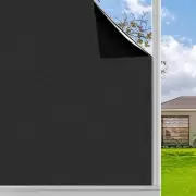 Finnez Blackout Window Privacy Film No Glue Necesary Static Cling,Anti-UV,Bla...