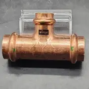 VIEGA ProPress #77402 Tee 3/4" x 3/4" x 1/2" Copper Plumbing Push To Connect