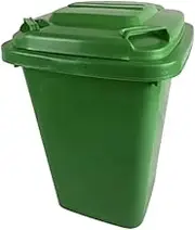 32L Storage Bin Trash Trolley Lid Dustbin Council Plastic Bins Kids Toy Storage BIN 4 Wheels (Green)