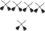 5sets Telephone Splitter with Detachable Lines Adapter Core Phone Cable Splitter for Landline Connections Sleek Design for Reliable Communication 2pcs*5