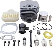 50mm Cylinder Piston Kit For Husqvarna 372 371 365 362 Chainsaw Spare Part 503939372 503814502 Air Fuel Filter Intake Manifold