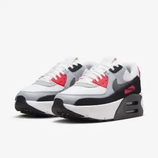 【NIKE 耐吉】Air Max 90 Lv8 女 休閒鞋 運動 復古 雙層氣墊 緩震 厚底 白黑紅(FD4328-101)