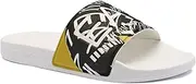 [EA7] Emporio Armani Visibility Logo Slides White/Antique Moss Rings Print