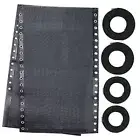 Zero Gravity Chair Replacement Fabric with Bungee Cord Kit, 21"W x 63“H Black