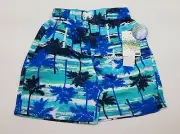 Palm Trees Print Kids Boys 2T 3T 4T UV Protection Inner Brief Swim Shorts Trunks