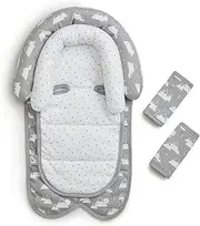 Munchkin® Brica® XtraGuard™ Head Support & Strap Cover for Baby Car Seats with Silver-Ion Technology, Mountains