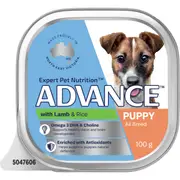 Advance Single Serve Puppy Lamb with Rice Wet Dog Food - 100g