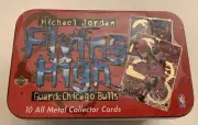 Vtg NOS 1996 Upper Deck Michael Jordan Flying High 10 Card All Metal Set In Tin
