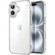 JETech Case for iPhone 16 Plus 6.7-Inch, Non-Yellowing Shockproof Phone Bumper Cover, Anti-Scratch Clear Back Clear