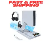 GEEKERA Vertical PS5 Slim Cooling Station with Dual PS5 Controller Charger