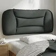 Headboard Cushion Dark Grey 90 cm Fabric Bed Accessory