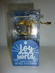 WILD EYE DESIGNS MUSIC BOX WINE STOPPER "JOY OF THE WORLD" WINE ME UP NEW IN BOX