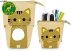 Boba Cute Standing Pencil Case for Kids, Pop up Pencil Box Makeup Pouch, Stand u