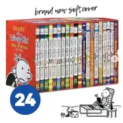 Diary of a Wimpy Kid 24 Book Series Collection Books Box Set Children Kids *2025