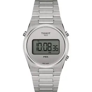 【TISSOT 天梭】官方授權 PRX Digital 數位石英手錶-35mm 送行動電源(T1372631103000)