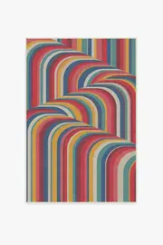 120' x 185' | Machine Washable Runner Rug | Kid & Pet Friendly | Indoor Rug | Jonathan Adler Waterfall Multicolour Rug | Ruggable