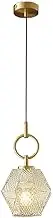 CJLWSLCO Modern Simple Light Luxury All Copper Glass Chandeliers Bedroom Living Room Dining Room Balcony Decorative Hanging Lamp LED E14 Light Source Pendant Light Modern Simple Home Lighting Fixtures