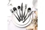 Sherwood Nouveau 42 Piece Cutlery Set Matte Black