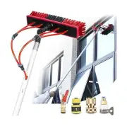 Solar Panels Brush Cleaning Kit 35 FT Adjustable Water Fed Pole 20M Hose & 18...