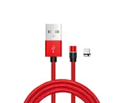 Dot Magnetic Data Line 3 In 1 360 Degree Blind Magnetic Circular Magnetic Charging Line for Type-C-Red