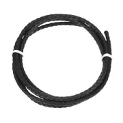 Round Braided Leather Cord Bolo Leather Cord 3mm x 1m Black
