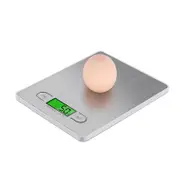 5Kg Stainless Steel Electronic Kitchen Scale 1G Graduation Backlit Lcd 5000G - White
