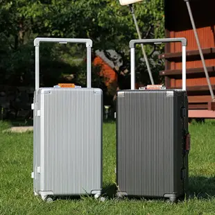 鋁框寬桿行李箱 20吋22吋24吋26吋旅行箱 杯架拉桿箱 登機箱 防刮耐磨 登機箱 收納箱 時尚加厚行李箱