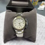 Bulova Women's Automatic Classic Silver Gold Watch Perfume Set 34mm As Is