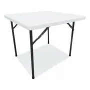 Alera PT36SW 36" x 36" x 29.25" Square Plastic Folding Table - White New
