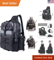 Multi-Functional Fishing Tackle Bag: 16" Nylon Backpack for Outdoor Enthusiasts