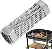 Pellet Smoker Tube,Stainless Steel Cold Smoked Pipe | High-Efficiency Grill Acessories Flavor-Infused Pellet Tube for Backyard BBQ, Camp Cooking, Grilling Steak Chicken Turkey